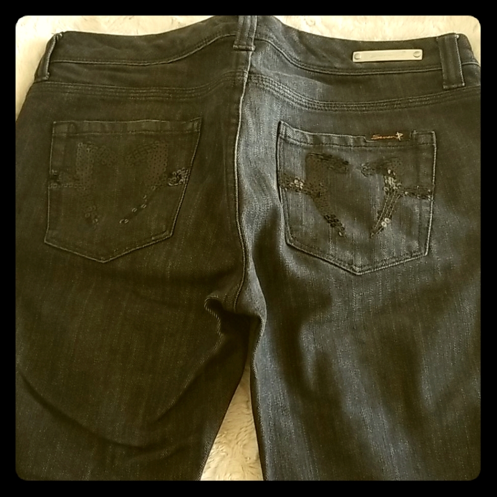 Seven black denim jeans